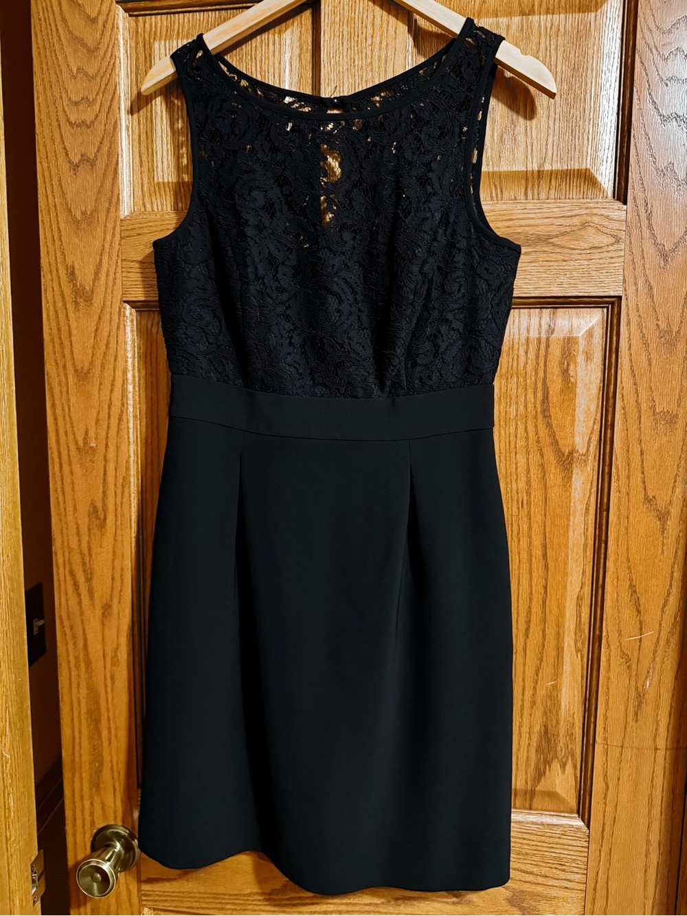 White House Black Market Black Lace Bodice A-Line Dress -size 6